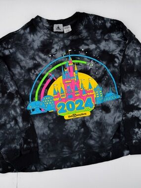 Disney 2024 Black Tie-Dye Sweatshirt